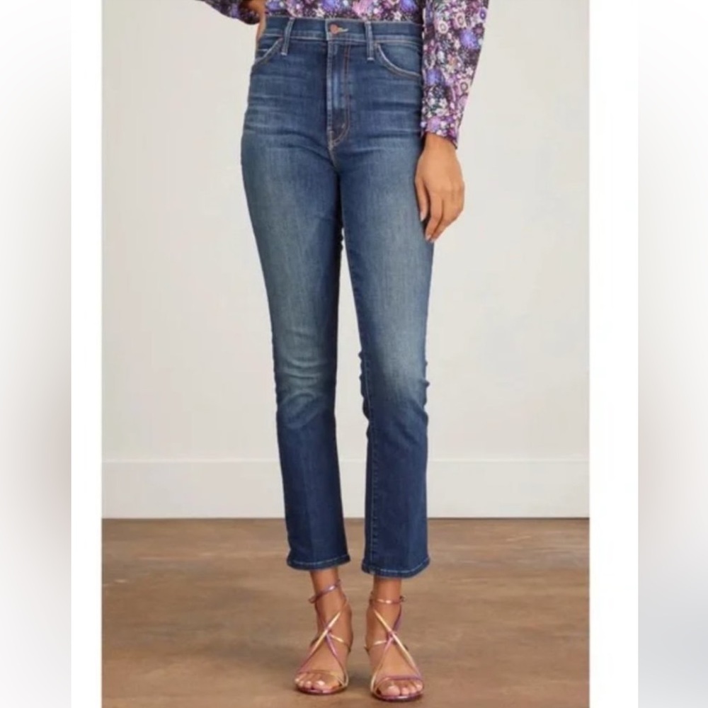 Mother Denim the Swooner Rascal Ankle Jeans Size 32 dark blue “Hot Springs” wash